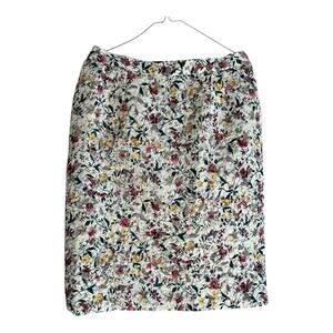 Vintage floral quilted handmade skirt Large